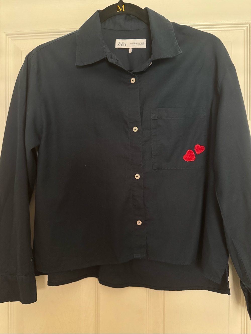 Zara Black Shirt with White Label